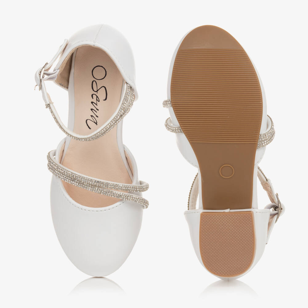 Sevva-Girls Sparkling White Dress Shoes | Childrensalon Outlet