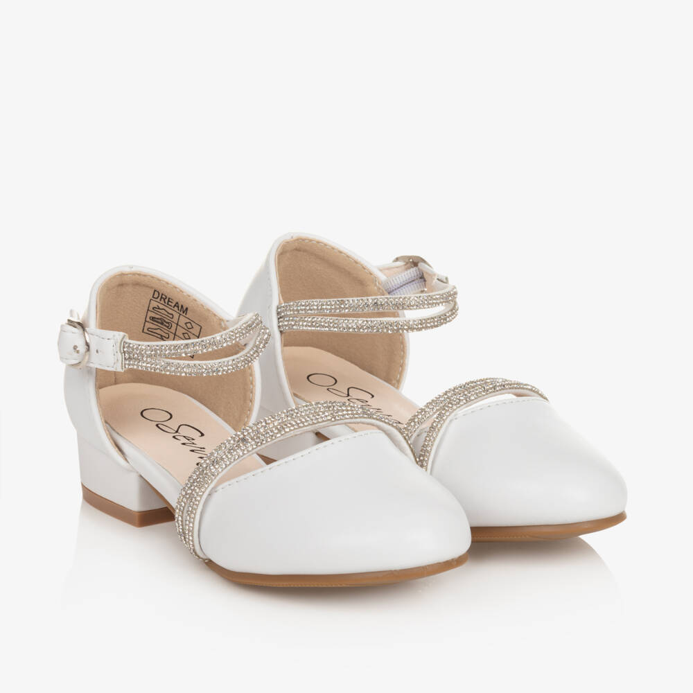 Sevva-Girls Sparkling White Dress Shoes | Childrensalon Outlet
