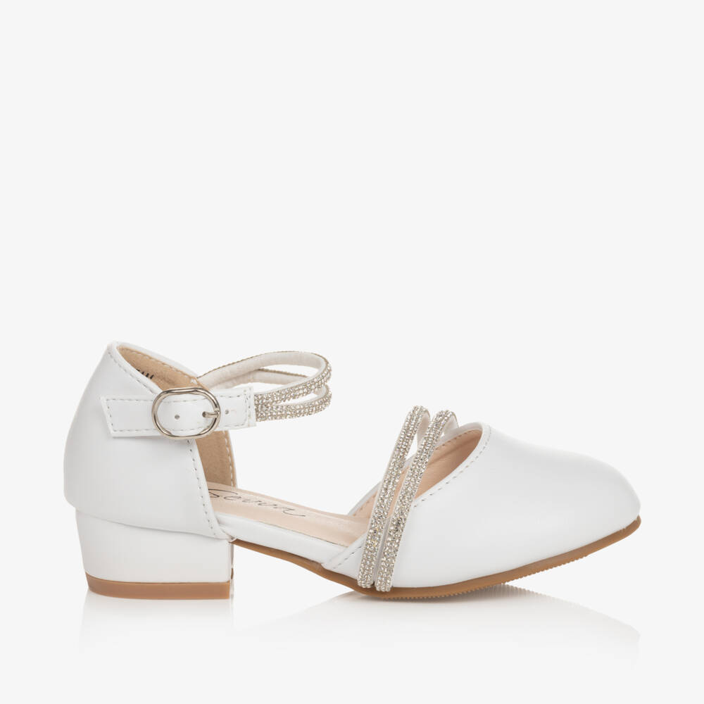 Sevva-Girls Sparkling White Dress Shoes | Childrensalon Outlet
