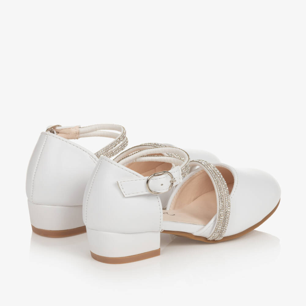 Sevva-Girls Sparkling White Dress Shoes | Childrensalon Outlet