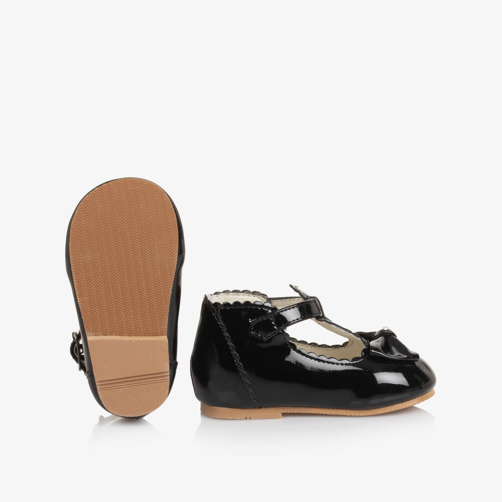 Sevva-Girls T-bar - Black Patent | Childrensalon Outlet