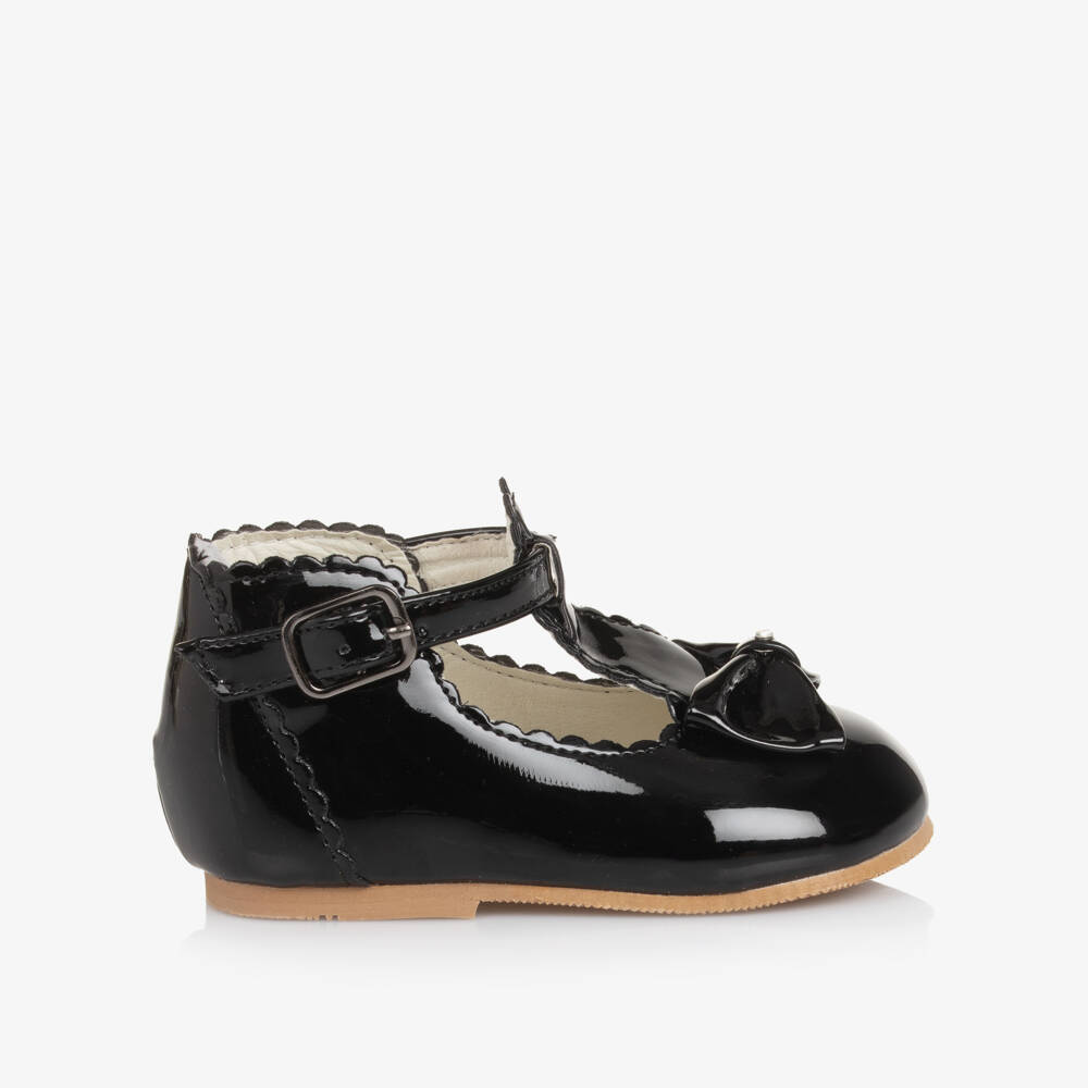 Sevva-Girls T-bar - Black Patent | Childrensalon Outlet