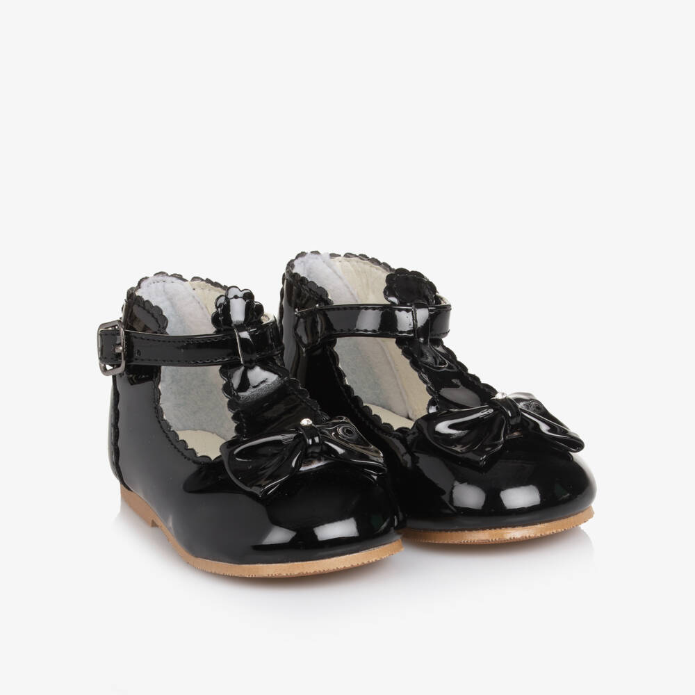 Sevva-Girls T-bar - Black Patent | Childrensalon Outlet