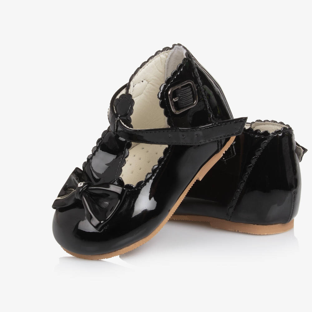 Sevva-Girls T-bar - Black Patent | Childrensalon Outlet