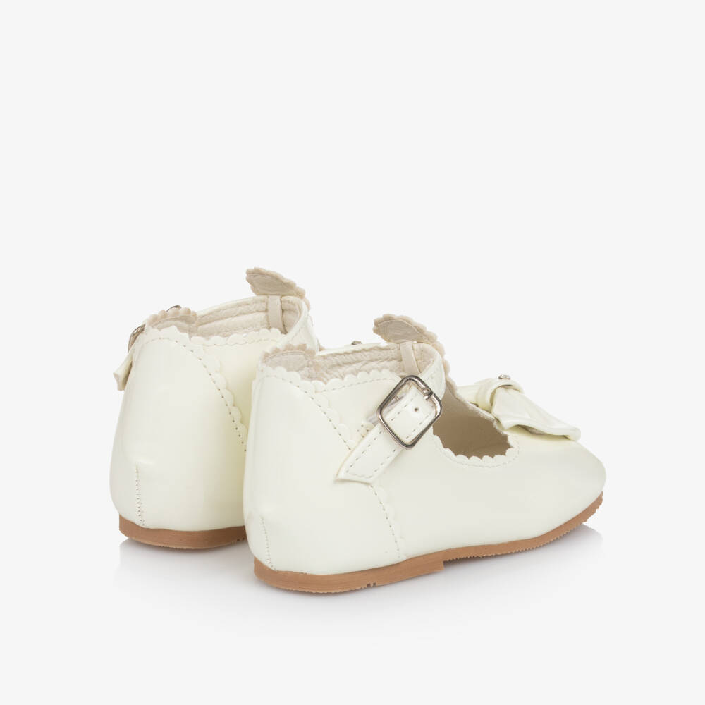 Sevva-Girls T-bar - Ivory Patent | Childrensalon Outlet