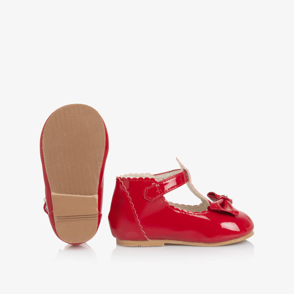 Sevva-Girls T-bar - Red Patent | Childrensalon Outlet