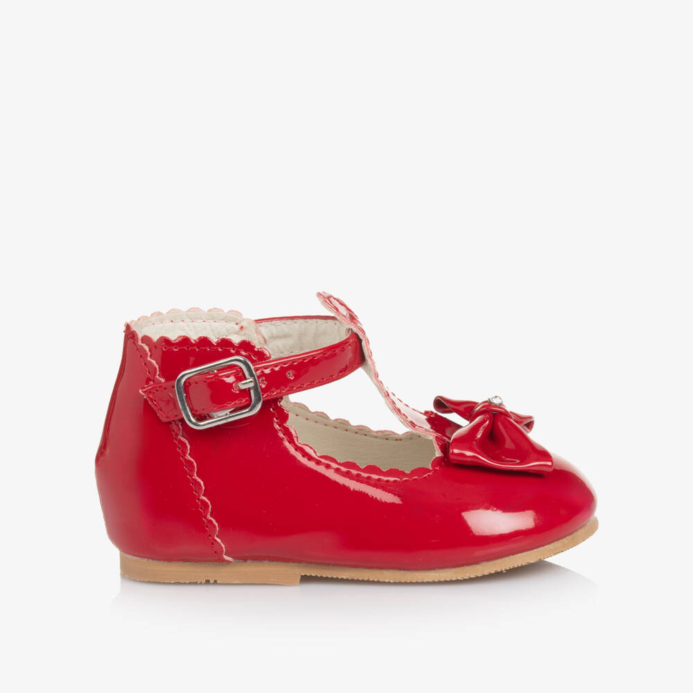 Sevva-Girls T-bar - Red Patent | Childrensalon Outlet