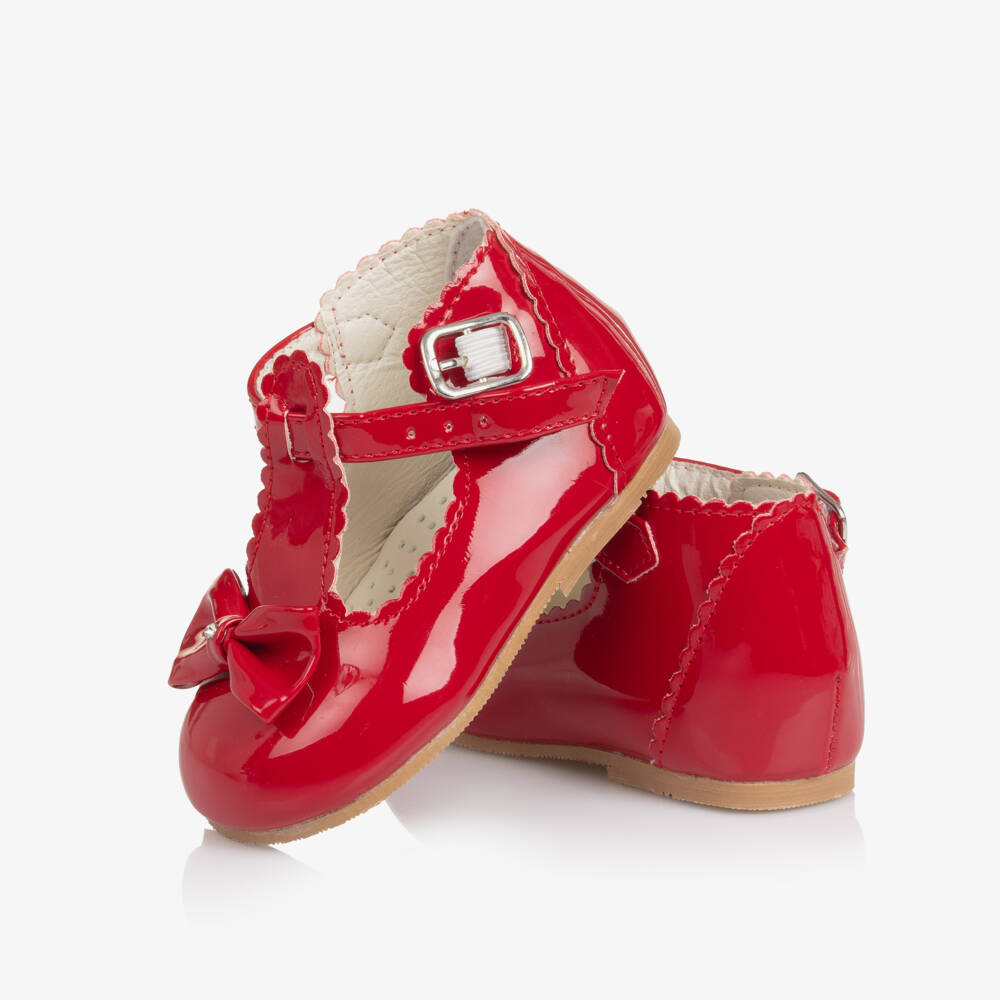 Sevva-Girls T-bar - Red Patent | Childrensalon Outlet