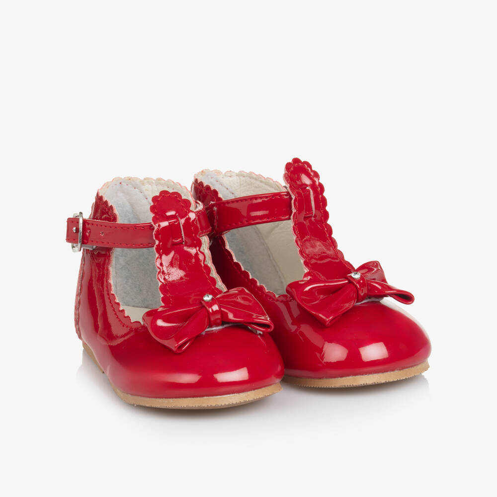 Sevva-Girls T-bar - Red Patent | Childrensalon Outlet
