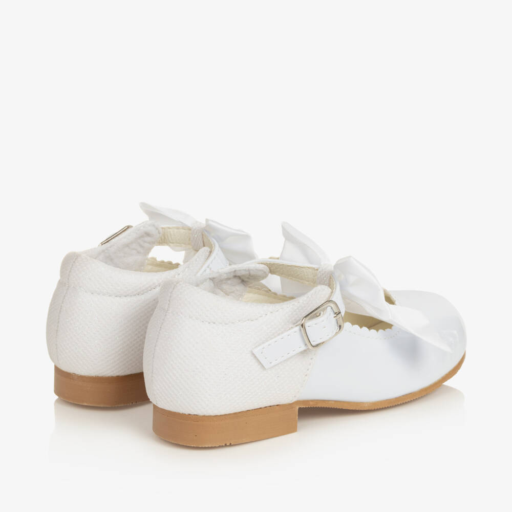 Sevva-Лаковые туфли Мэри Джейн с бантом белые для девочек | Childrensalon Outlet