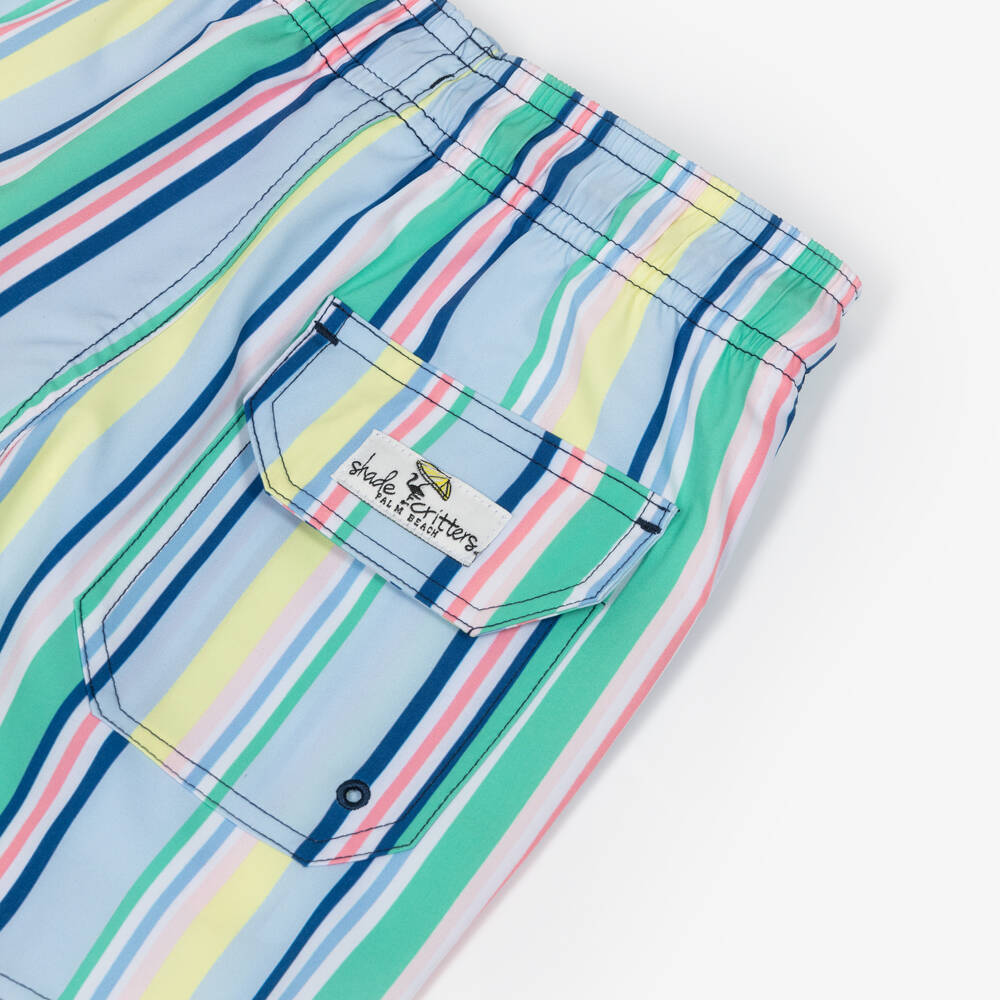 Shade Critters-شورت سباحة مقلم لون أزرق للأولاد (UPF 50+) | Childrensalon Outlet