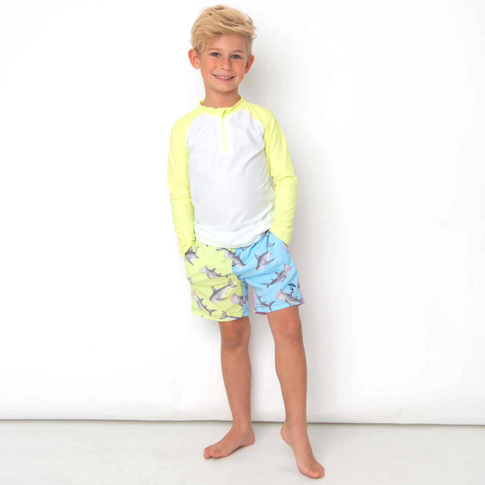 Shade Critters-قميص سباحة أصفر زاهي للأولاد | Childrensalon Outlet