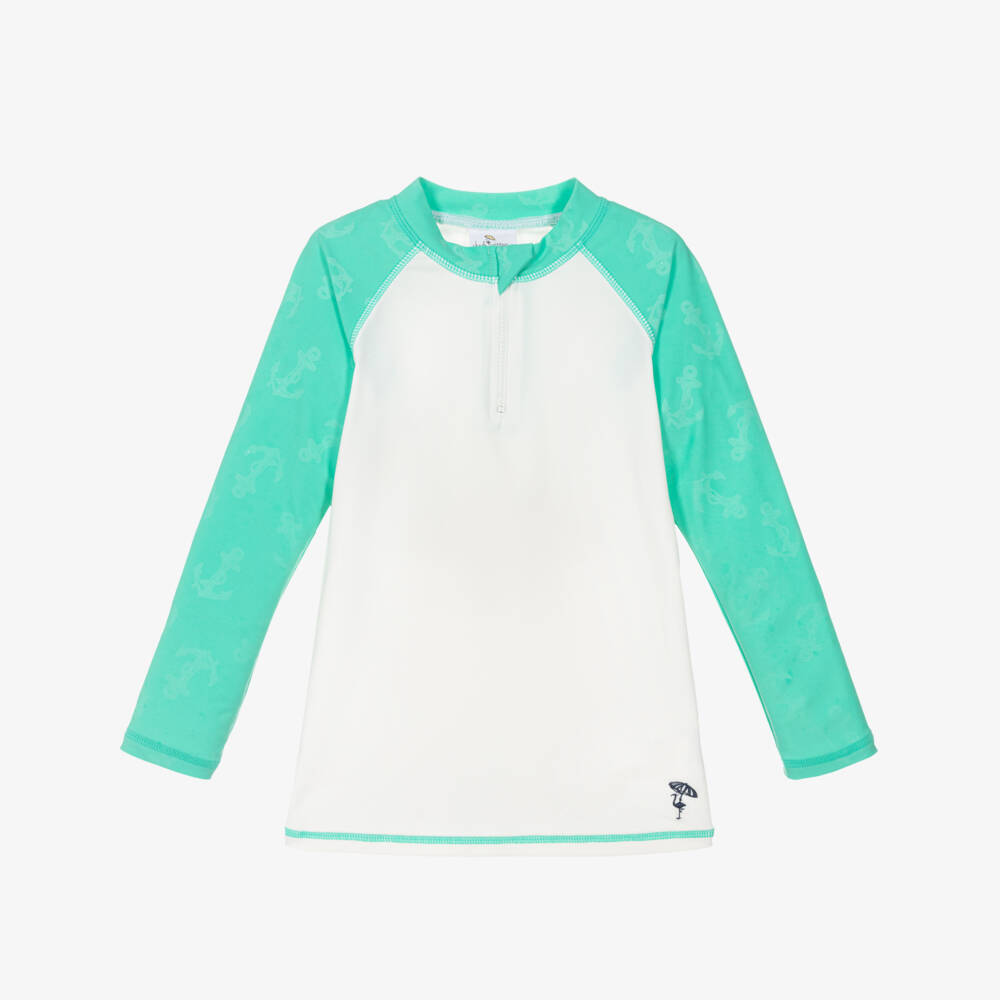 Shade Critters-حارس الشمس الأخضر والأبيض للأولاد | Childrensalon Outlet