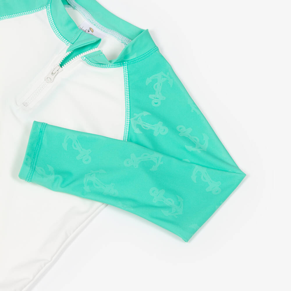 Shade Critters-حارس الشمس الأخضر والأبيض للأولاد | Childrensalon Outlet