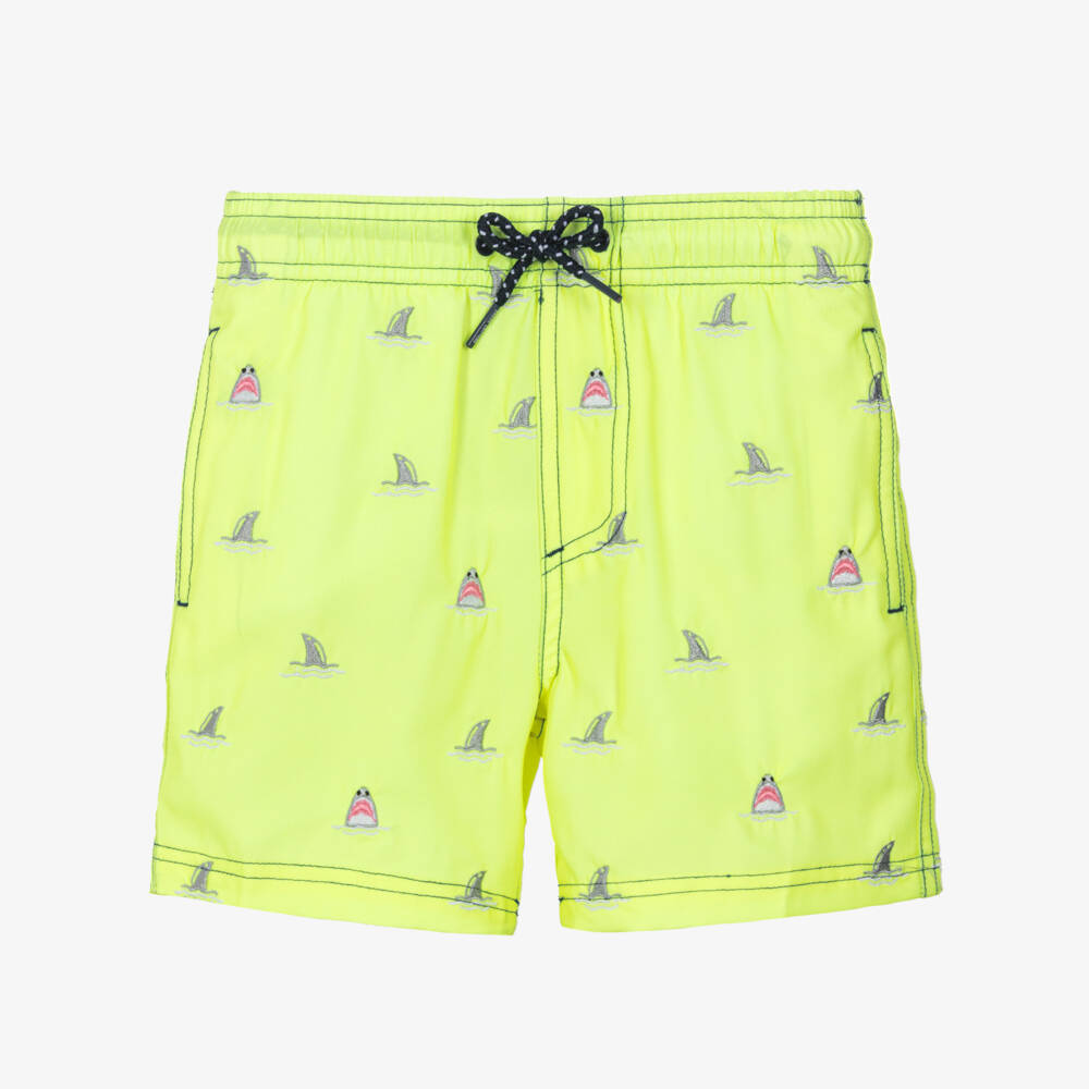 Shade Critters-Boys Yellow Embroidered Swim Shorts (UPF 50+) | Childrensalon Outlet