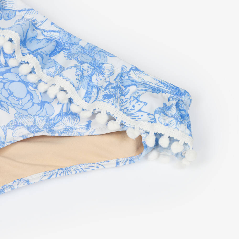 Shade Critters-طقم سباحة أزرق مزهر للبنات بحماية UPF50+ | Childrensalon Outlet