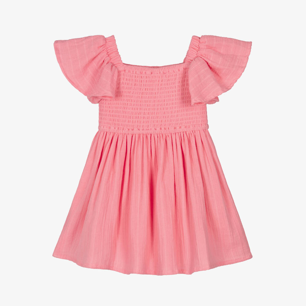 Shade Critters-Платье из кораллового муслина с вышивкой для девочек | Childrensalon Outlet