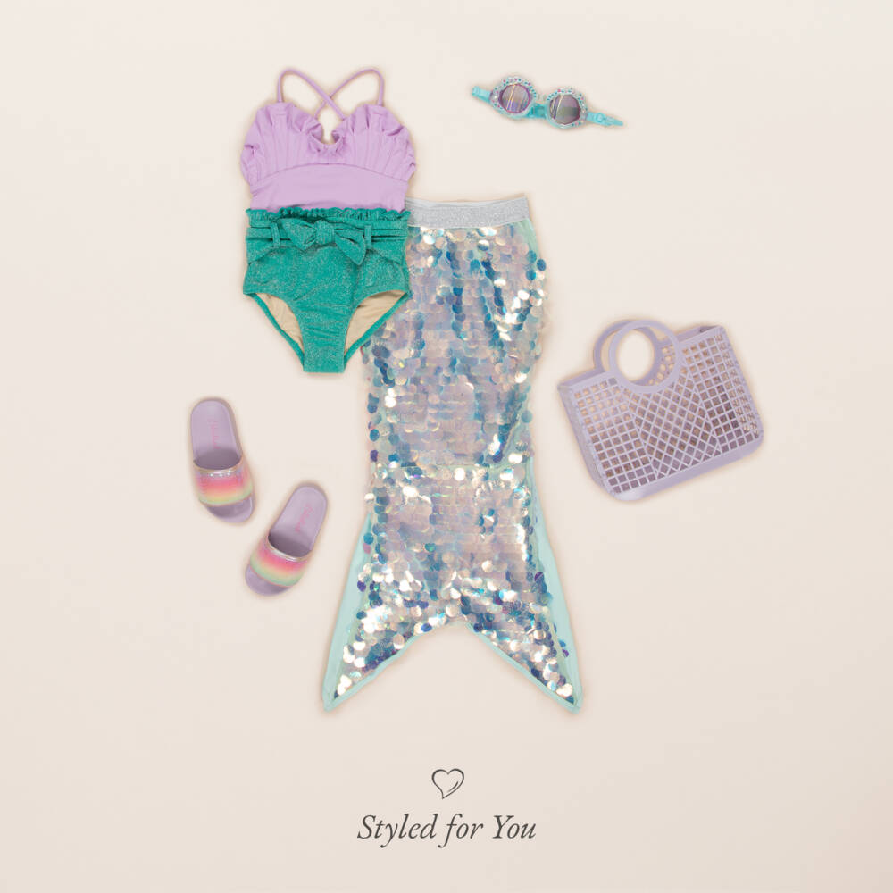Shade Critters-Girls Iridescent Mermaid Sequin Skirt | Childrensalon Outlet