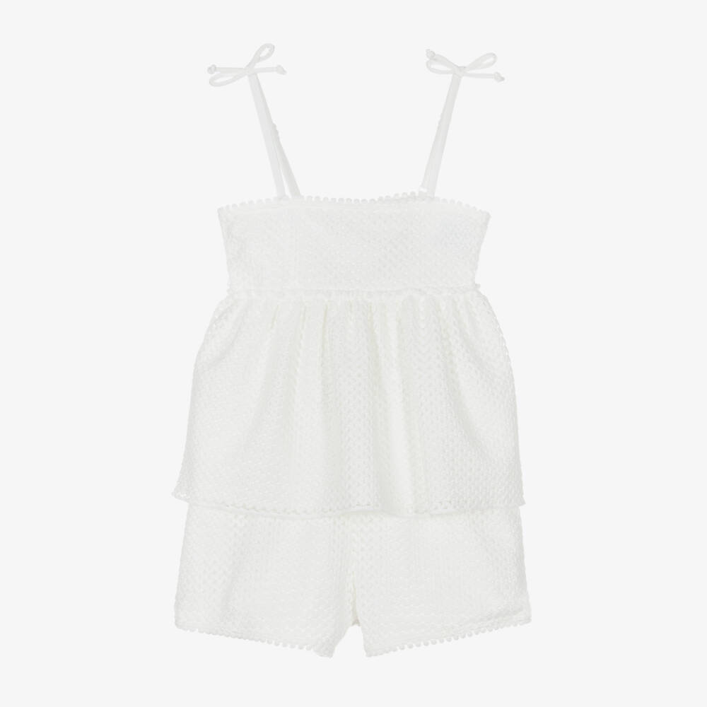 Shade Critters-Girls Ivory Lace Beach Ensemble | Childrensalon Outlet