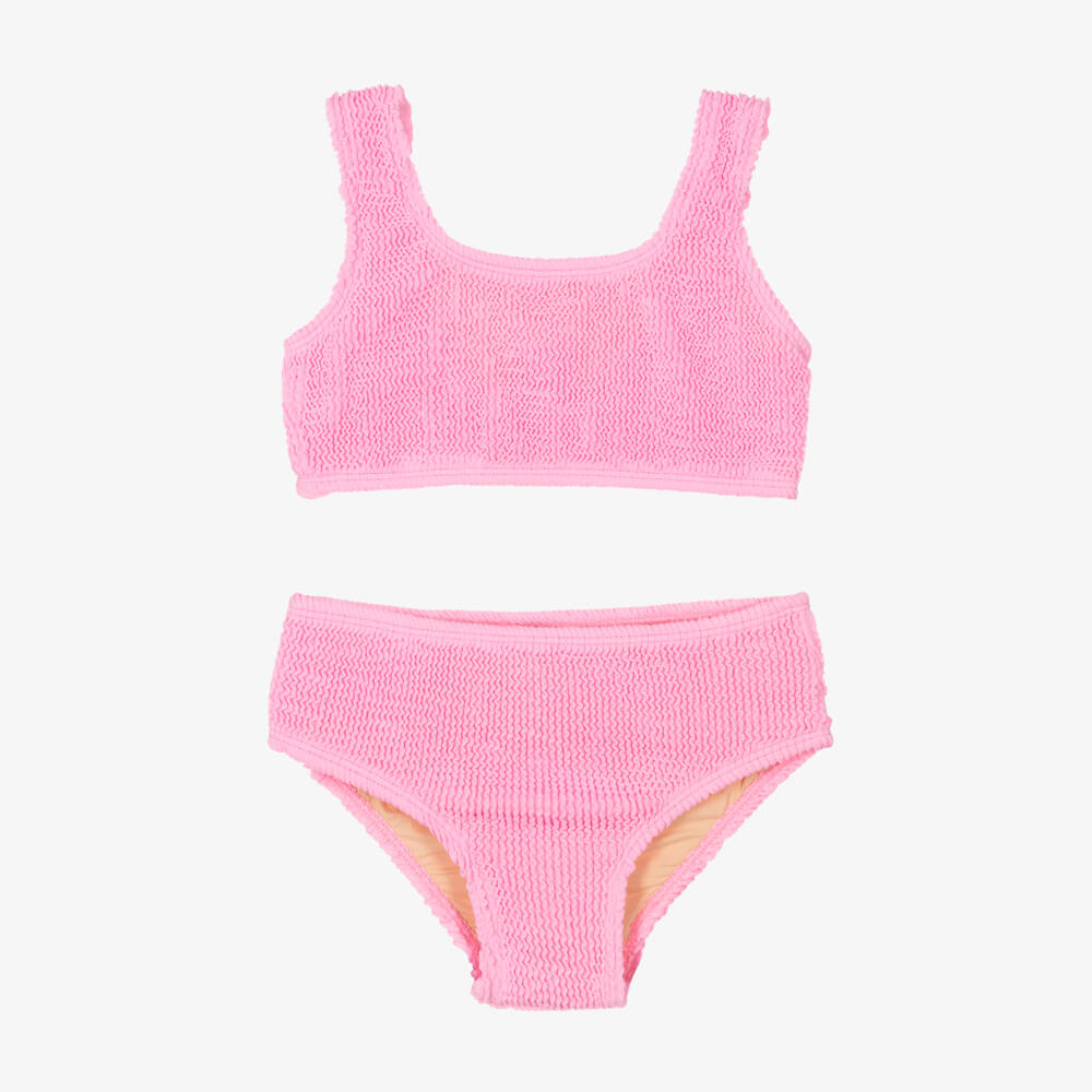 Shade Critters-Girls Pink Stretchy Crinkle Bikini | Childrensalon Outlet