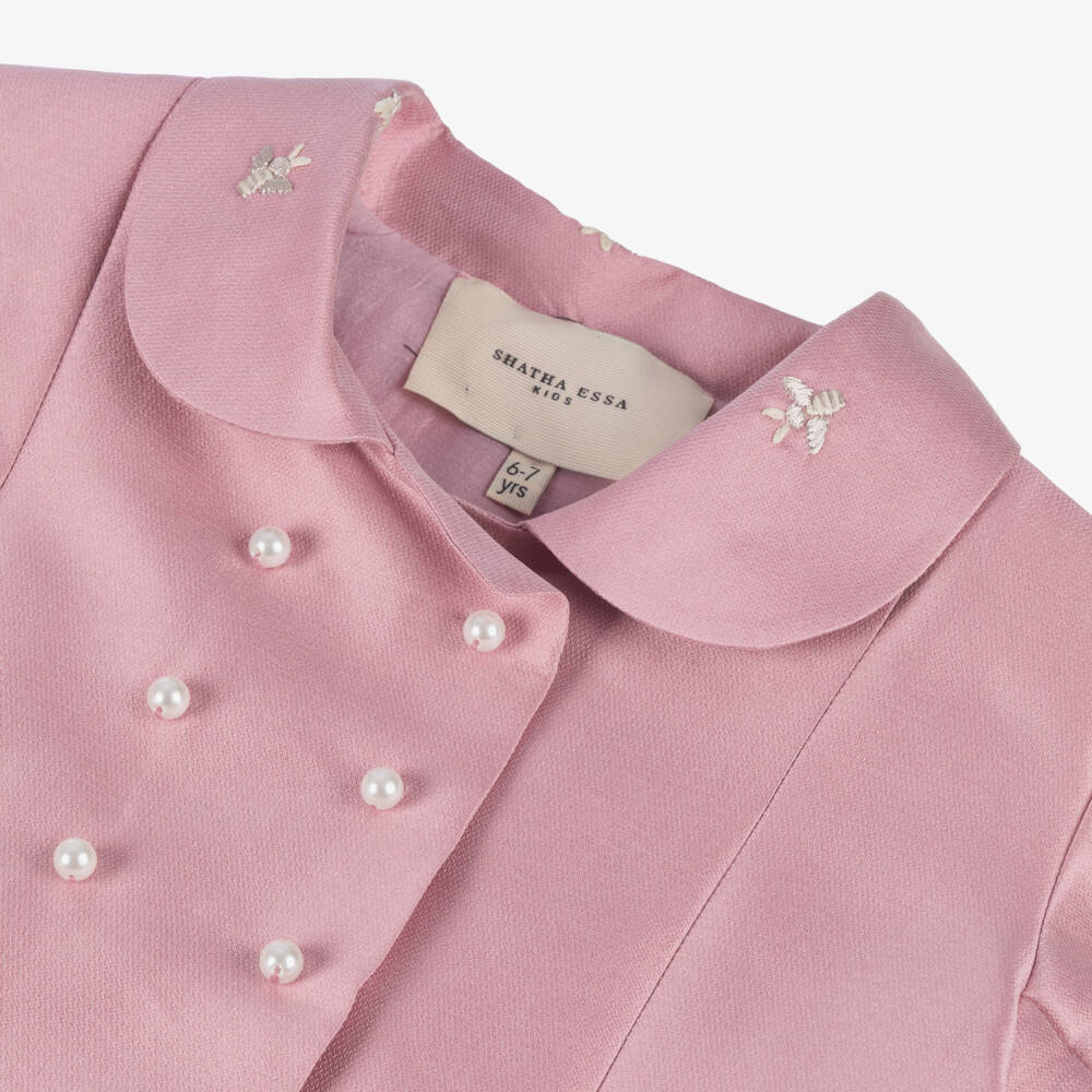 Shatha Essa-Girls Blush Ensemble: Dress & Coat | Childrensalon Outlet