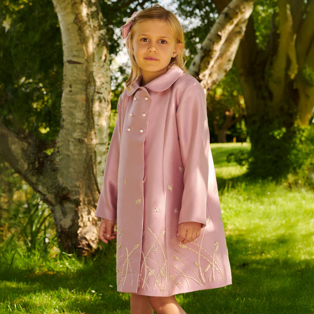 Shatha Essa-Girls Blush Ensemble: Dress & Coat | Childrensalon Outlet