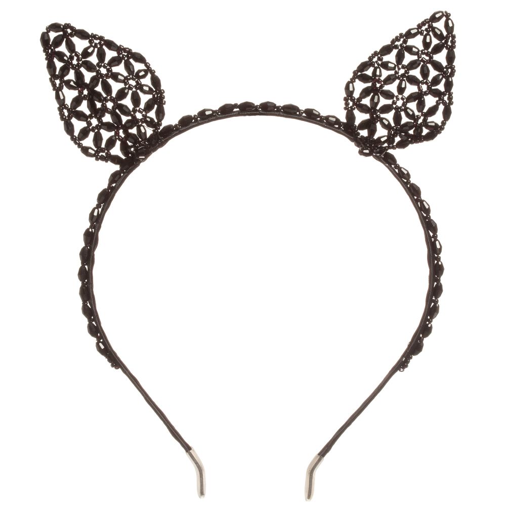 Sienna Likes To Party - Girls Black Cat Hairband | Childrensalon