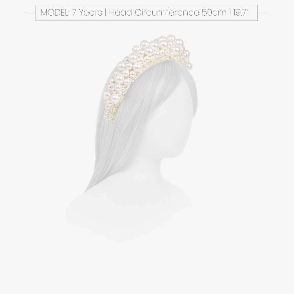 Sienna Likes To Party-Girls Ivory Pearl Hairband | Childrensalon Outlet