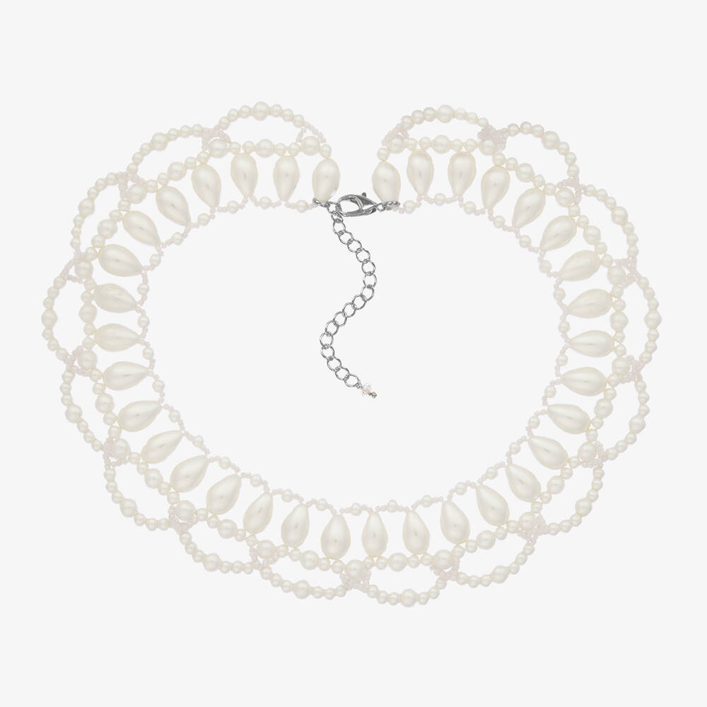 Sienna Likes To Party-Girls Ivory Pearl Necklace (42cm) | Childrensalon Outlet