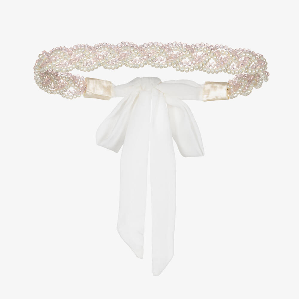 Sienna Likes To Party - Girls Pearl & Crystal Garland Hairband | Childrensalon