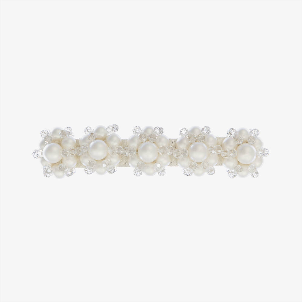 Sienna Likes To Party-Girls Pearl & Crystal Hair Clip (9cm) | Childrensalon Outlet