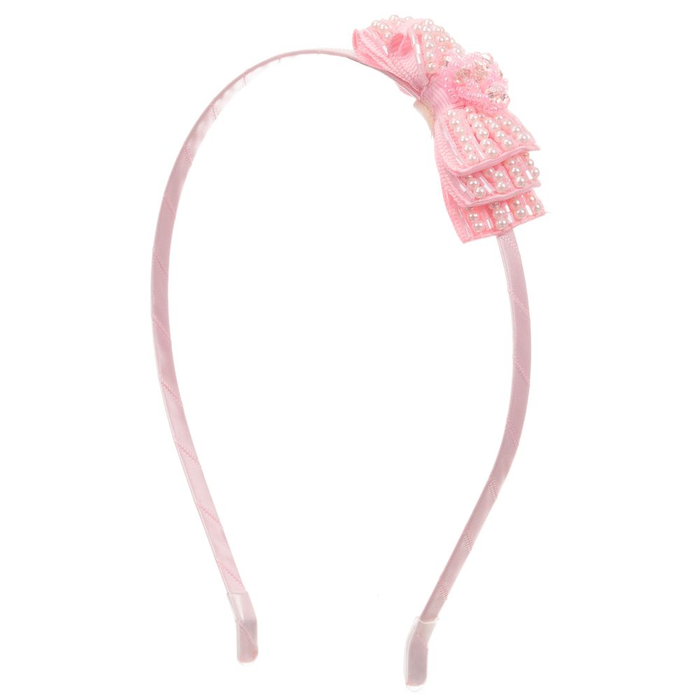 Sienna Likes To Party-Girls Pink Bow Hairband | Childrensalon Outlet