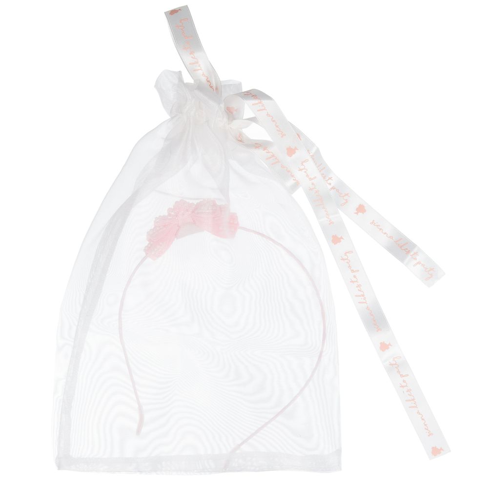 Sienna Likes To Party-Girls Pink Bow Hairband | Childrensalon Outlet