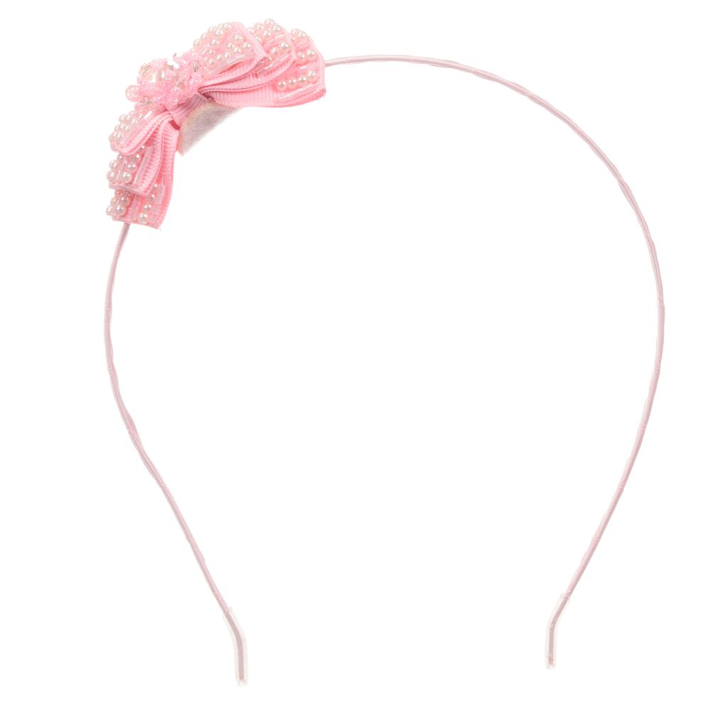 Sienna Likes To Party-Girls Pink Bow Hairband | Childrensalon Outlet