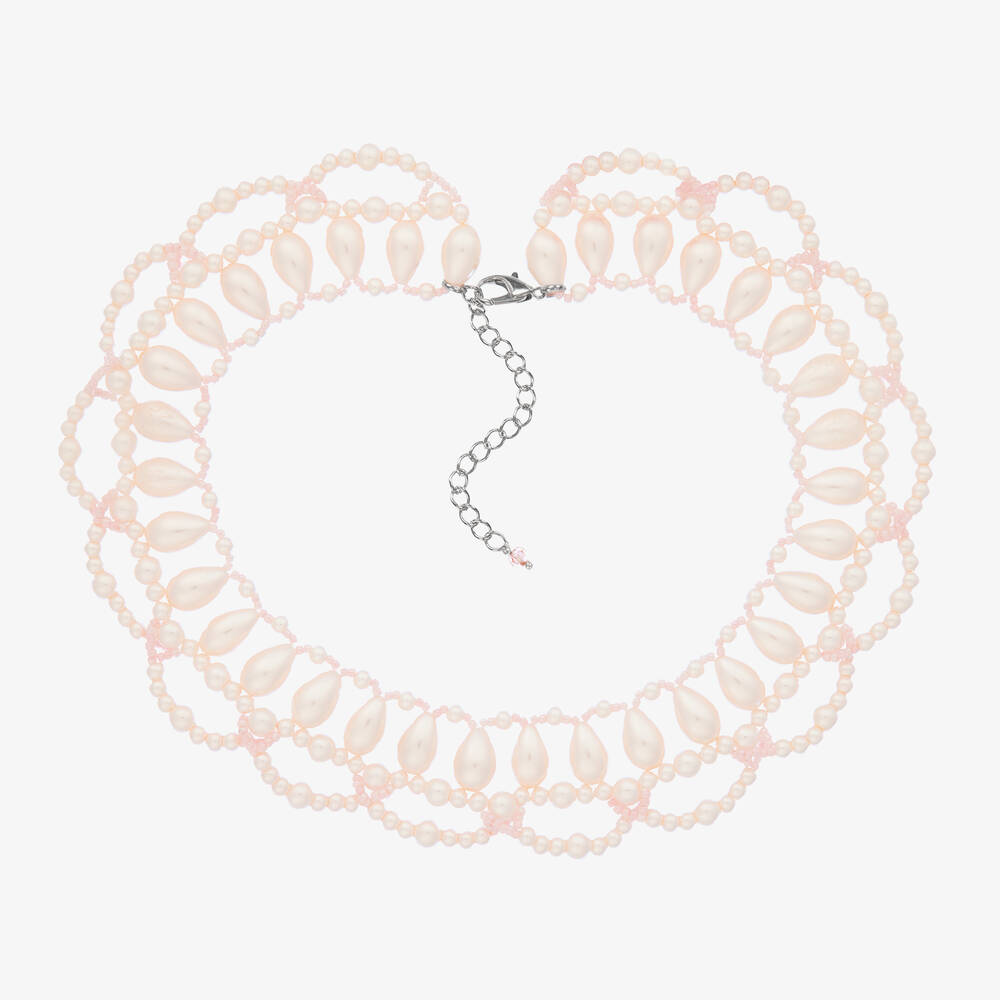 Sienna Likes To Party - Girls Pink Pearl Necklace | Childrensalon