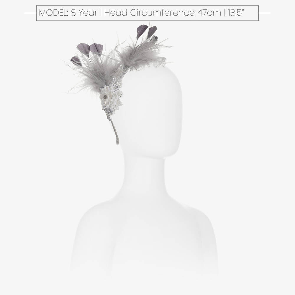 Sienna Likes To Party-Серебристый ободок с перьями | Childrensalon Outlet