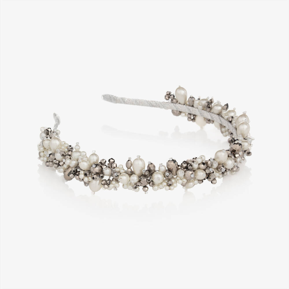 Sienna Likes To Party-طوق للشعر لون فضّي للبنات | Childrensalon Outlet