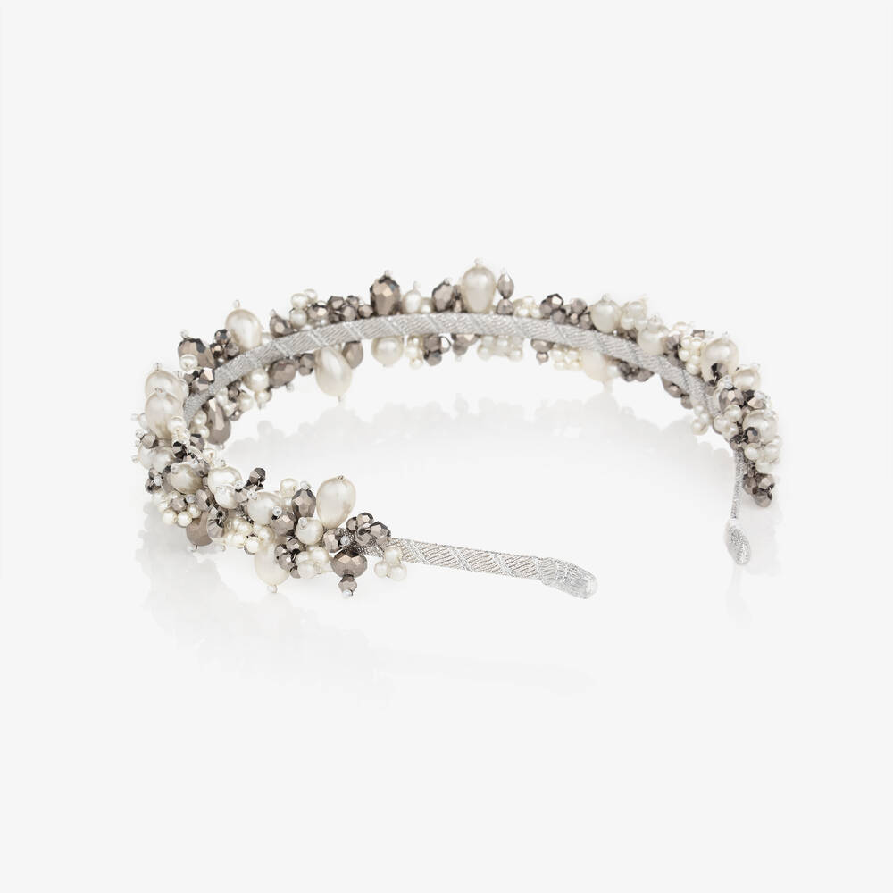 Sienna Likes To Party-طوق للشعر لون فضّي للبنات | Childrensalon Outlet