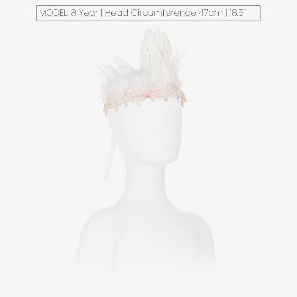 Sienna Likes To Party-Girls White Feather Crown Hairband | Childrensalon Outlet