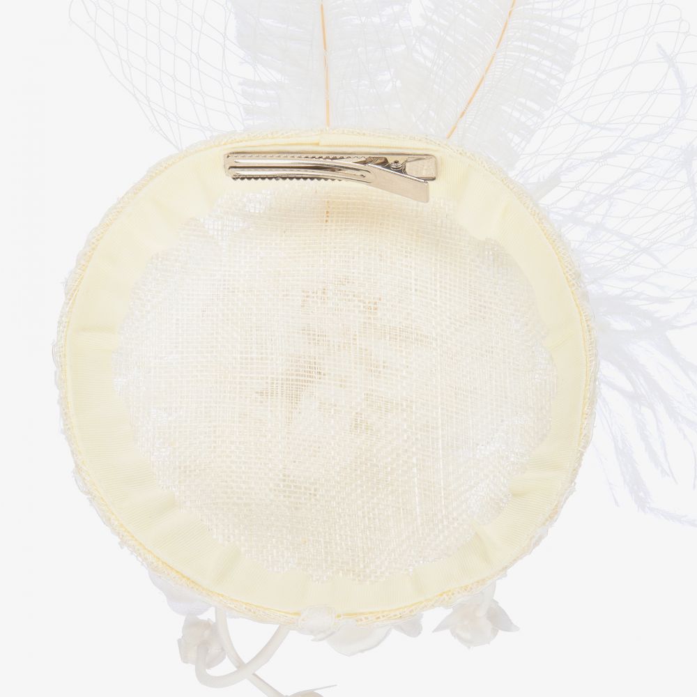 Sienna Likes To Party-قبعة لون أبيض وعاجي للبنات | Childrensalon Outlet