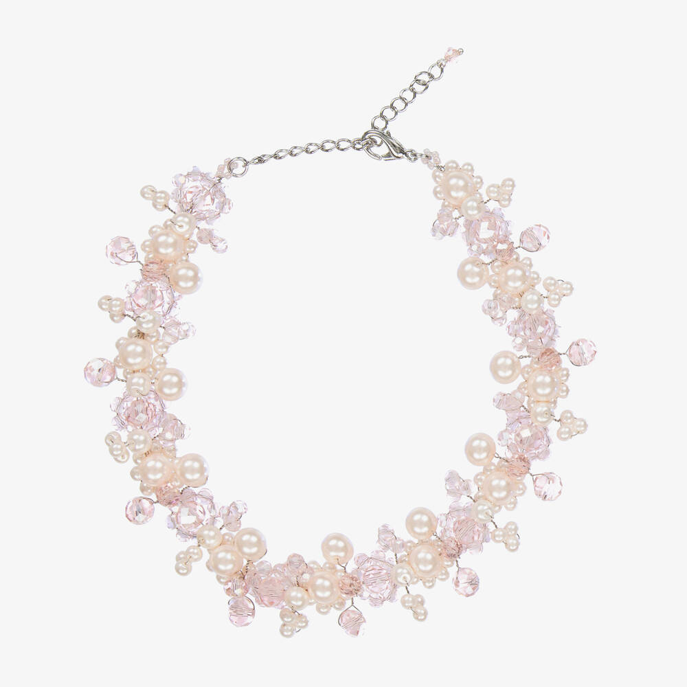 Sienna Likes To Party-Pink Choker Necklace (30cm) | Childrensalon Outlet