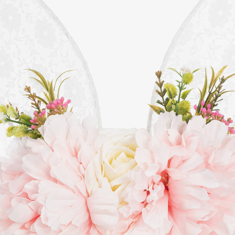 Sienna Likes To Party-White Floral Bunny Hairband | Childrensalon Outlet