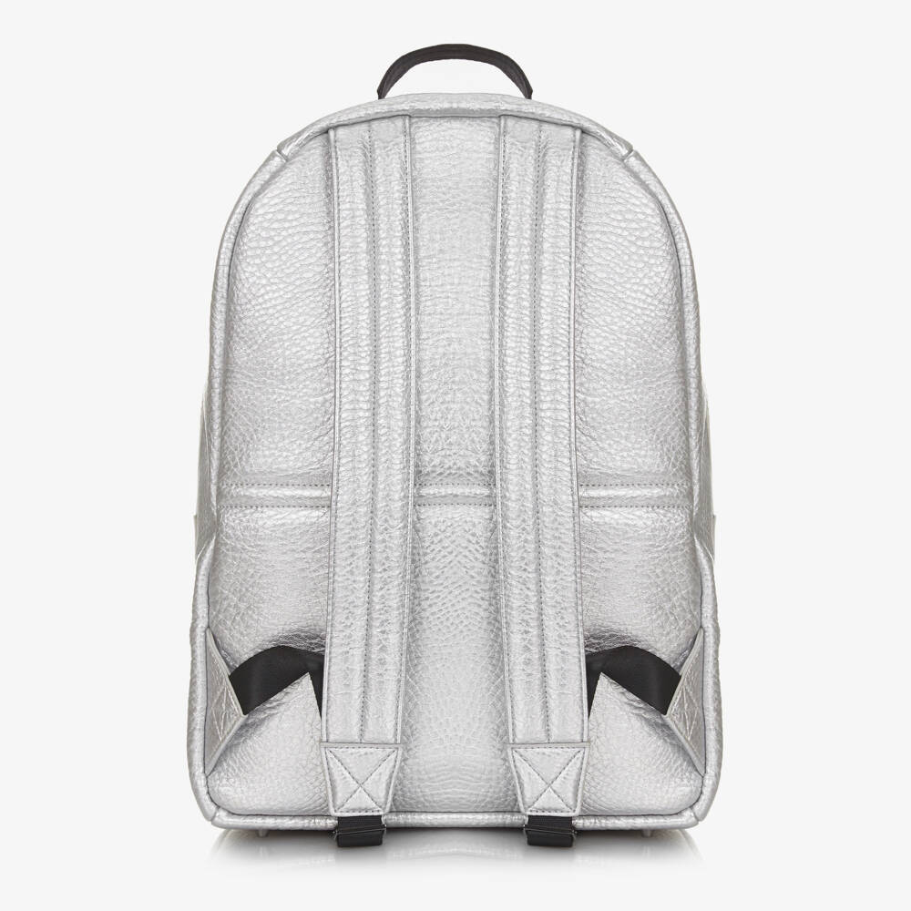 TIBA + MARL-Silver Faux Leather Changing Backpack (42cm) | Childrensalon Outlet
