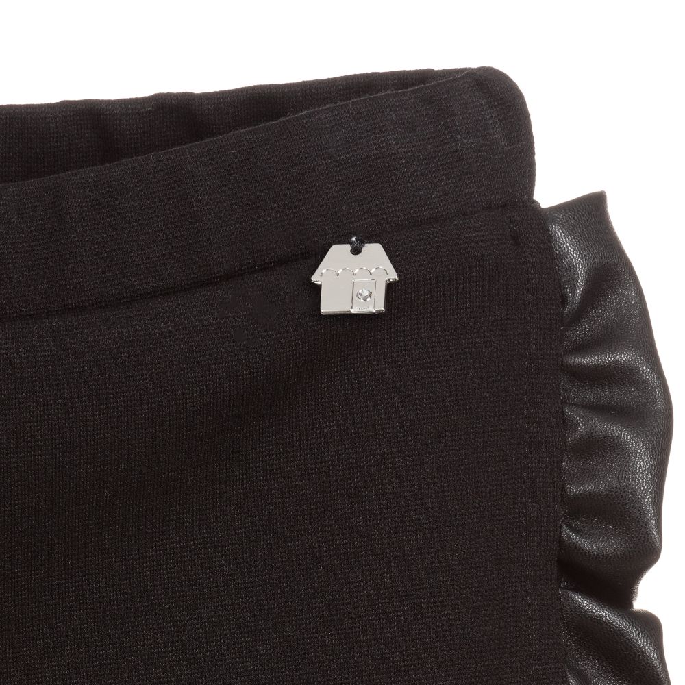 Simonetta-Girls Black Jersey Trousers | Childrensalon Outlet