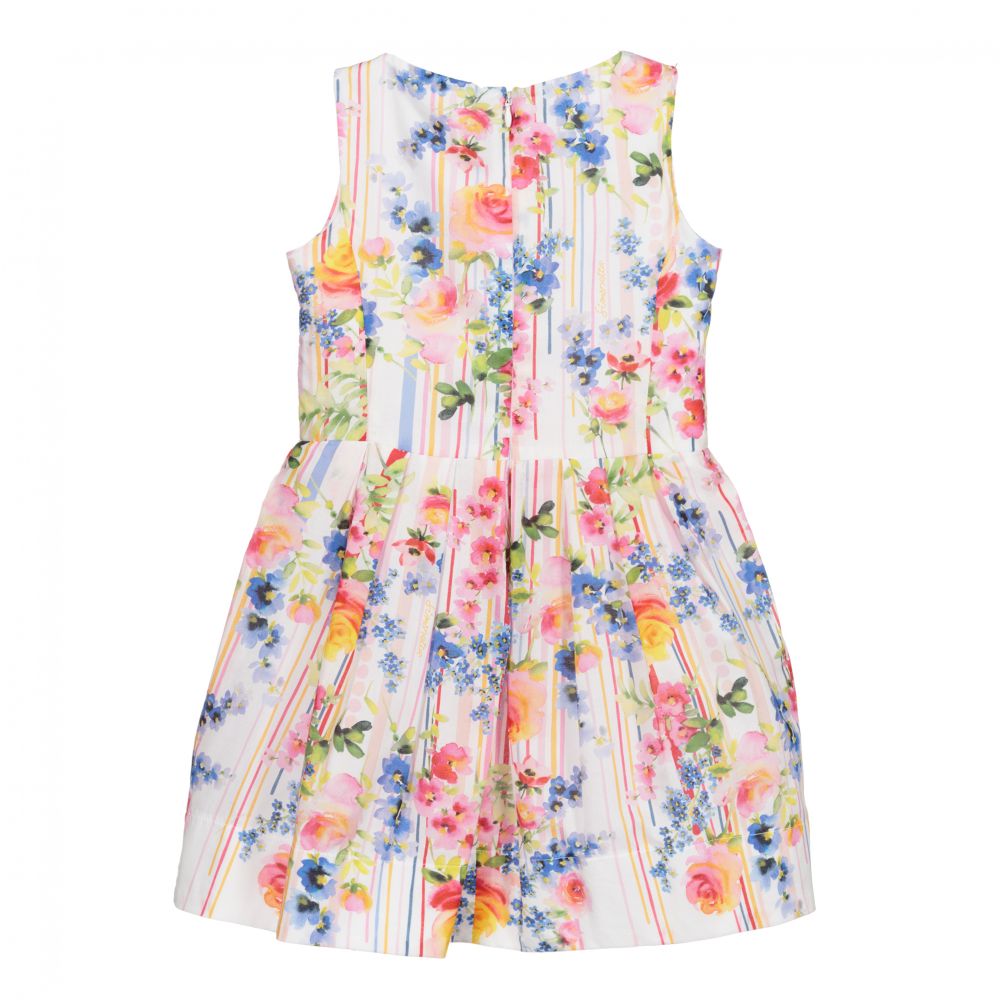 Simonetta-Girls Floral Cotton Dress | Childrensalon Outlet