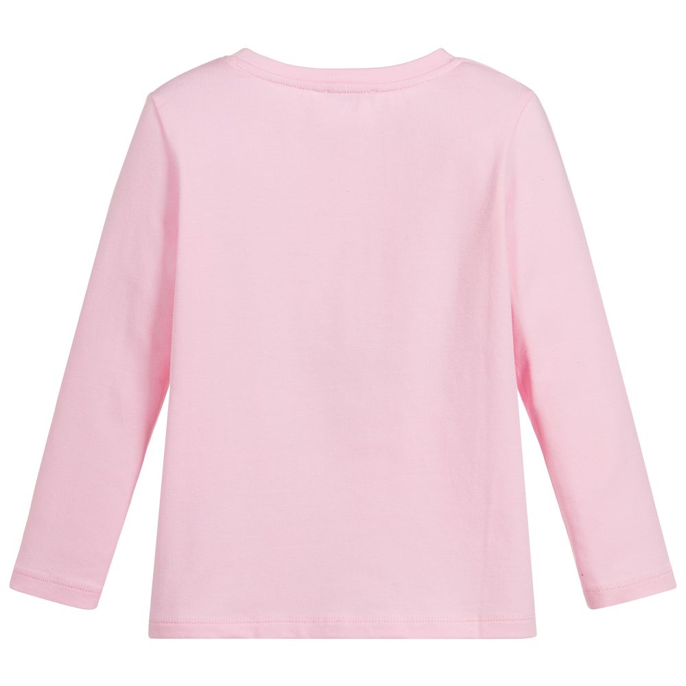 Simonetta-Girls Pink Cotton Top | Childrensalon Outlet