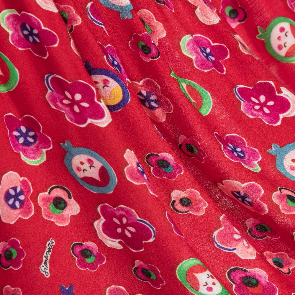 Simonetta-Girls Red Viscose Dress | Childrensalon Outlet