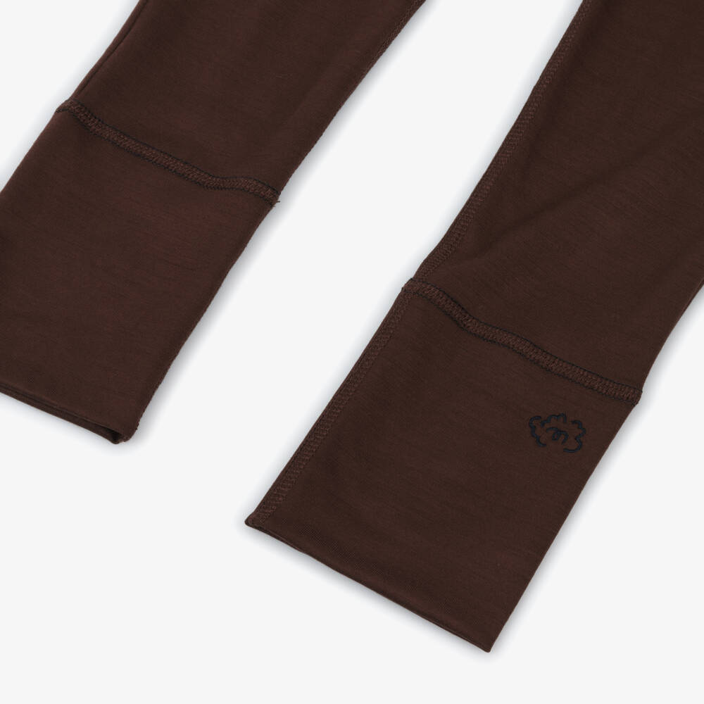 Smalls Merino-Brown Zq Wool Joggers | Childrensalon Outlet