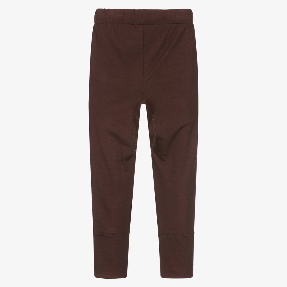 Smalls Merino-Brown Zq Wool Joggers | Childrensalon Outlet