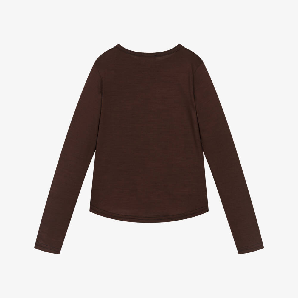 Smalls Merino-Brown Zq Wool Top | Childrensalon Outlet